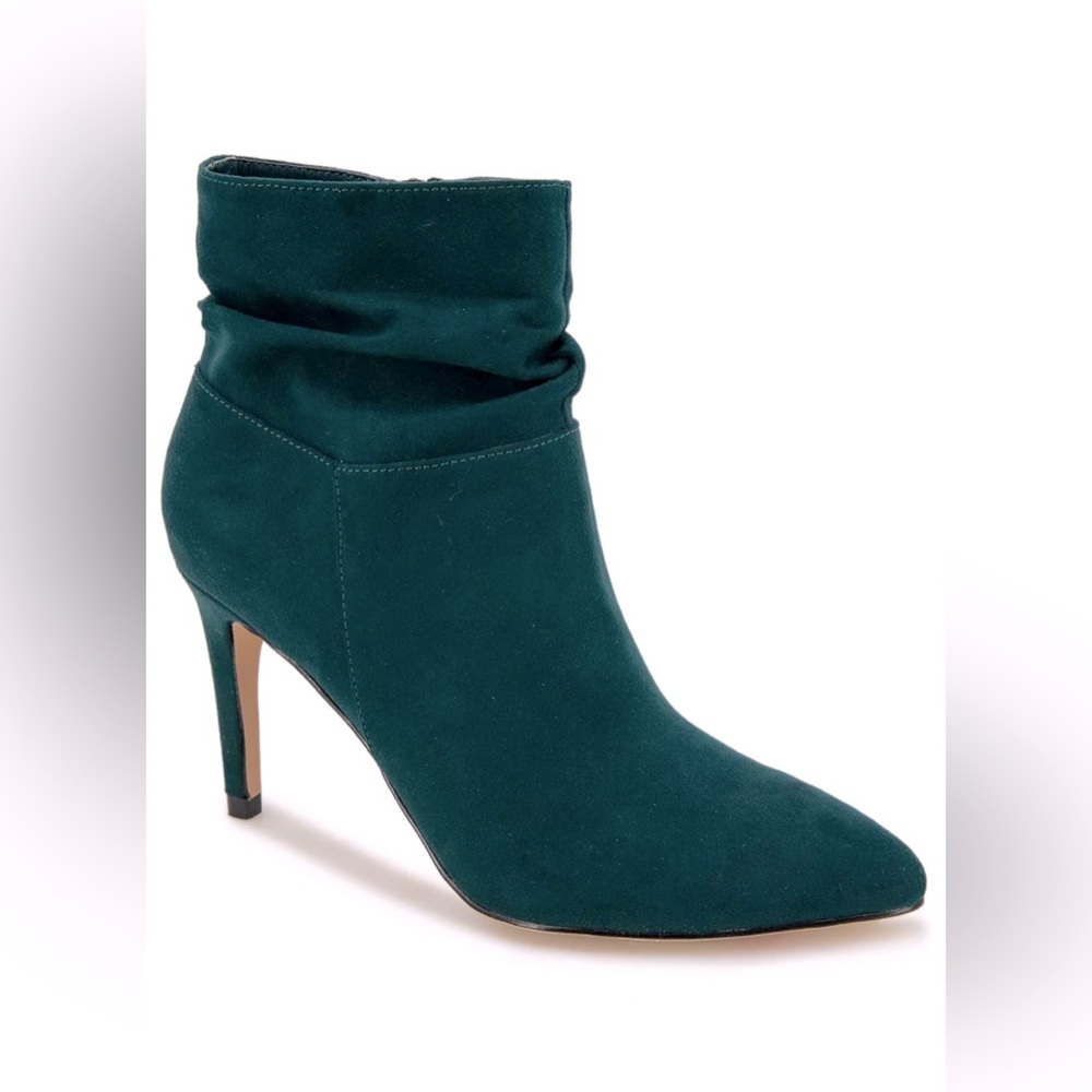 XOXO Women's Taylor Ruched Detail Feminine Ankle Heeled Bootie